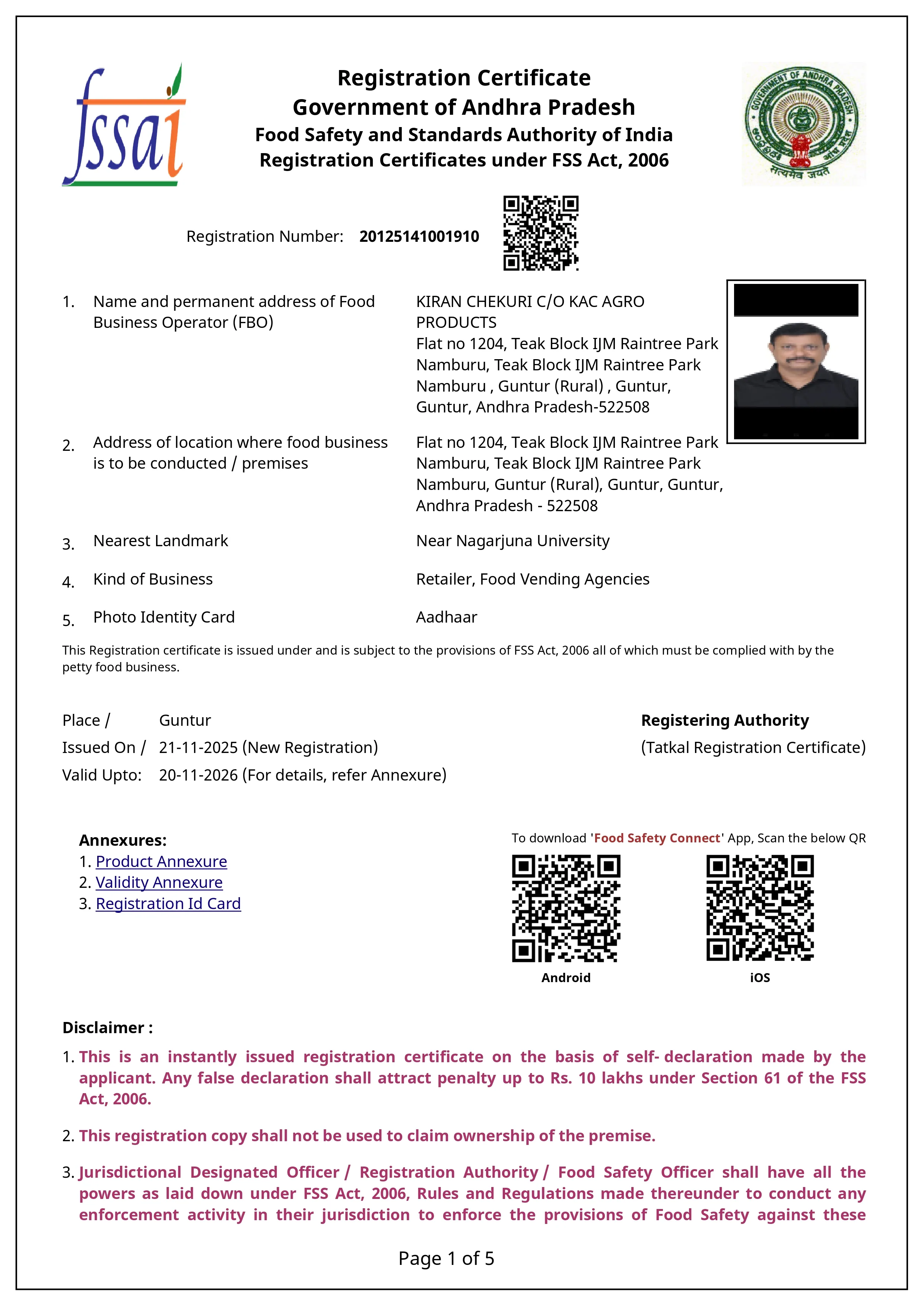 Certificate 1