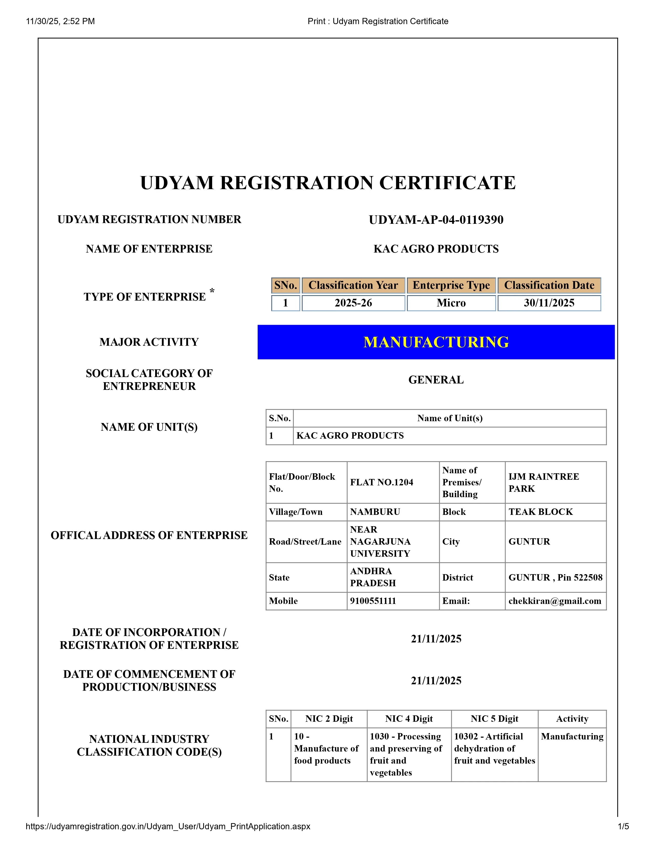 Certificate 1